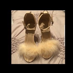 Pale Pink Fluffy Heels